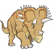 Wandsticker Triceratops