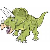 Wandsticker Triceratops