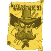 Wandsticker Wanted