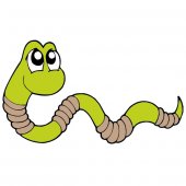 Wandsticker Wurm