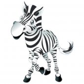Wandsticker Zebra