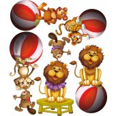 Wandsticker Zirkus Set