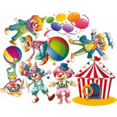 Wandsticker Zirkus Set