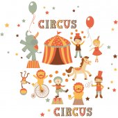 Wandsticker Zirkus Set