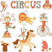 Wandsticker Zirkus Set