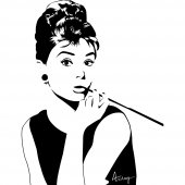 Wandtattoo Audrey Hepburn