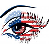 Wandtattoo Auge USA