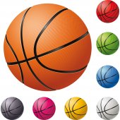 Wandtattoo Basketball Set