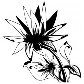 Wandtattoo Blume