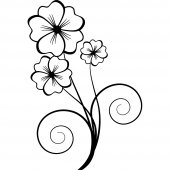 Wandtattoo Blume