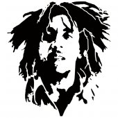 Wandtattoo Bob Marley