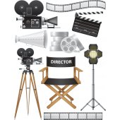 Wandtattoo Filmset