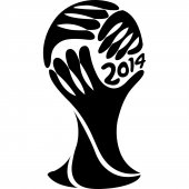 Wandtattoo Fußball Weltmeisterschaft Brasilien 2014