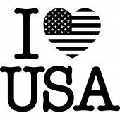 Wandtattoo I love usa