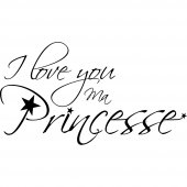 Wandtattoo I love you princesse