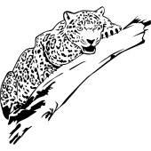 Wandtattoo Leopard