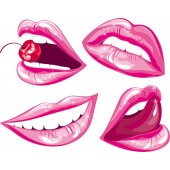 Wandtattoo Lippen Set