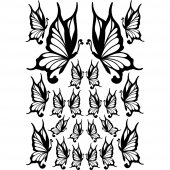 Wandtattoo Schmetterling Set