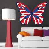 Wandtattoo Schmetterling USA