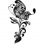 Wandtattoo Schmetterlingsblume