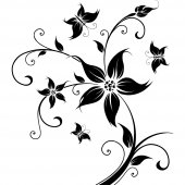 Wandtattoo Schmetterlingsblume