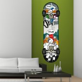 Wandtattoo Skateboard