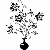 Wandtattoo Vase