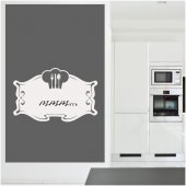 Wandtattoo Velleda weisse Tafel Kochen