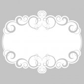 Wandtattoo Velleda weisse Tafel Ornament