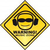 Wandtattoo Warning Music