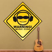 Wandtattoo Warning Music